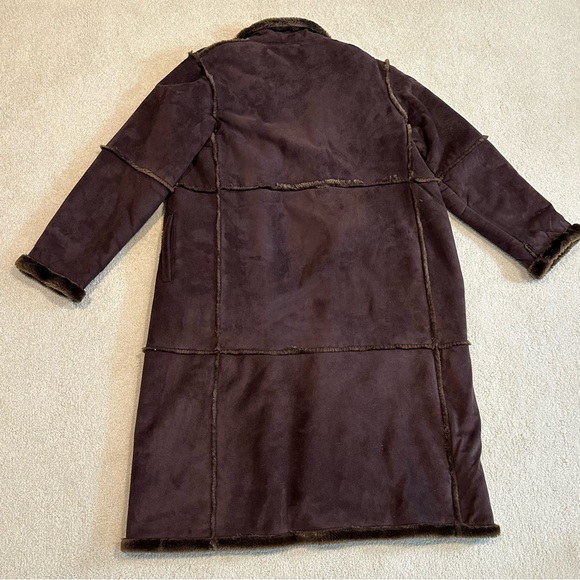 Faux Suede or Shearling Fur-Lined St. John’s Bay Coat, Small Petite - Picture 6 of 11
